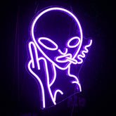 Smoking Alien Neon Signs LED Sign